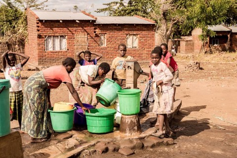 Women bringing water