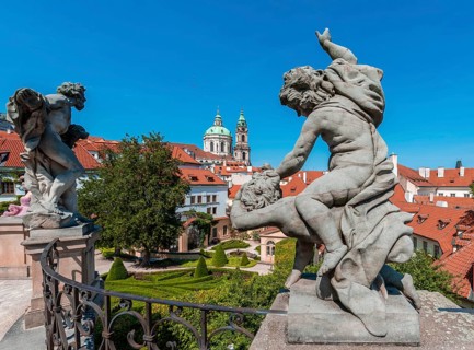 Statues in Vrtba Garden in baroque style