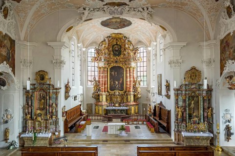 Baroque sanctuary with high altar