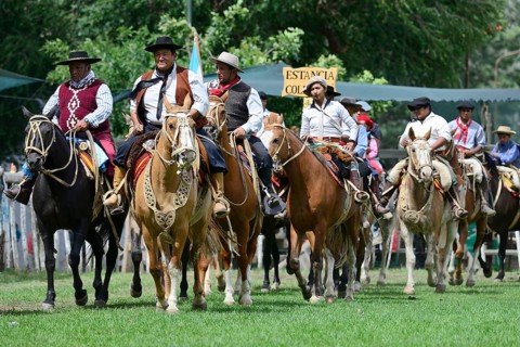 Riders at the parade of the opening ceremony