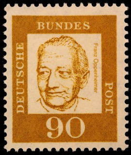 German stamp with portrait of Franz Oppenheimer