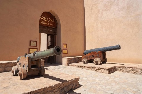 Entrance gate with cannons