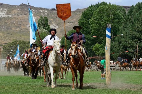 Riders at the parade of the opening ceremony