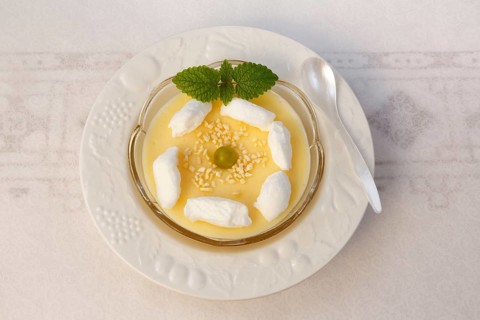 Swabian dessert in dessert bowl