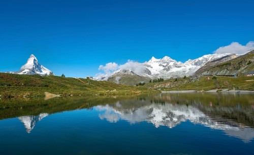 Matterhorn reflected in Lake Leisee