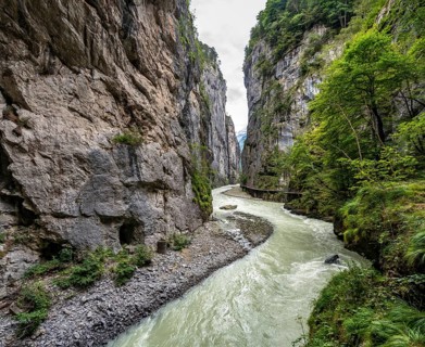 Aare Gorge at Haslital valley or Hasli Valley