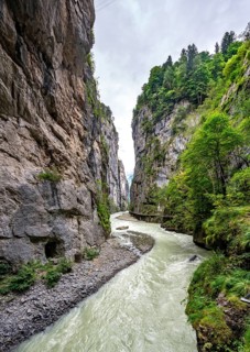 Aare Gorge at Haslital valley or Hasli Valley