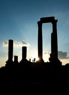 Ruins in the backlight