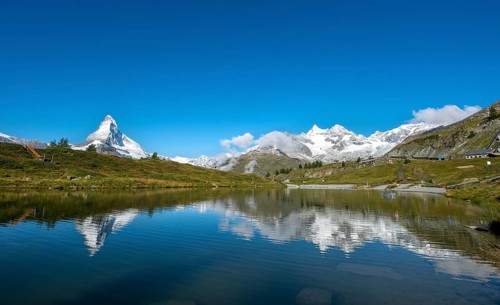 Matterhorn reflected in Lake Leisee