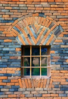 Window in a brick building