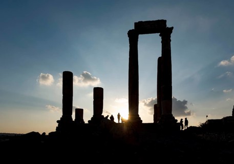 Ruins in the backlight