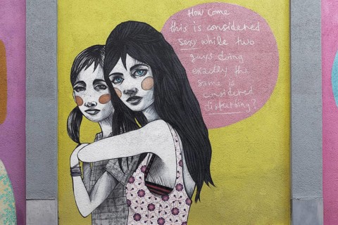 Two lesbian young woman
