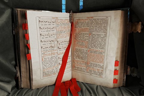 Historical Latin missal from 1737
