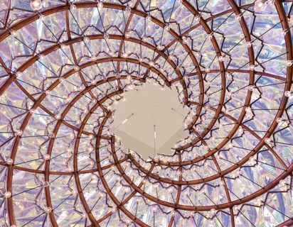 Glass chandelier