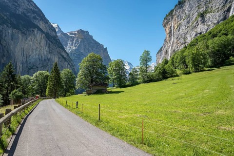 Lauterbrunnen Valley with Spissbach Falls