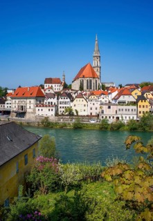 City view with parish church Sankt Aegid