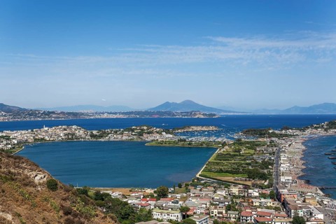 Capo Miseno Promonory with the Lake of Miseno