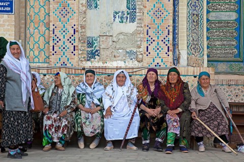 Visitors in traditional traditional traditional traditional traditional traditional traditional traditional traditional traditional costume at the Ivan of the Bolo Hovuz Mosque