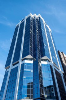 HSBC office tower with glass facade