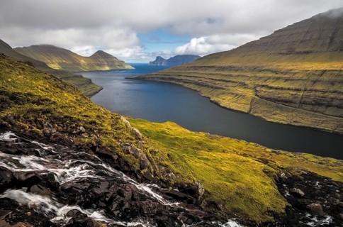 View of Funningsfjordur Fjord