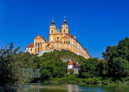 Melk Abbey and river Danube