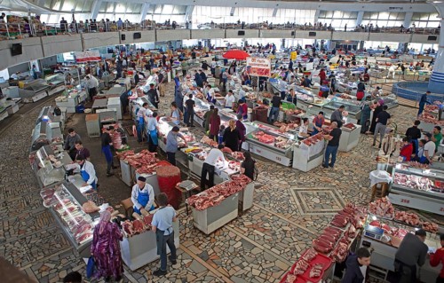 Choru-Bazaar meat market