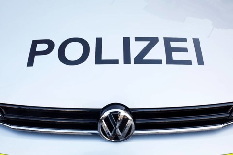 Police vehicle of the brand VW