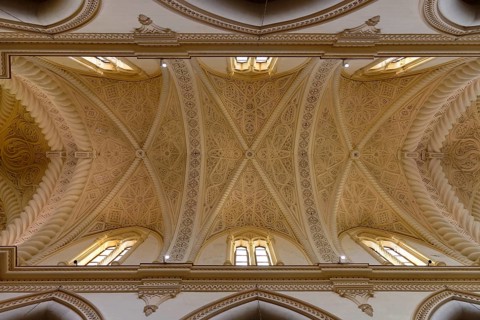 Barrel vault with stucco work