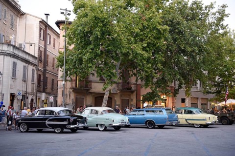 American classic cars parking