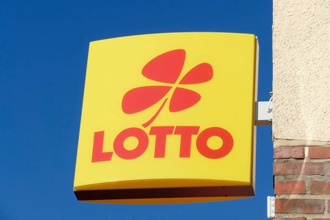 Sign with logo Lotto