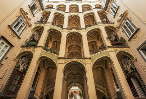 Famous Double-flight staircase in the Palazzo dello Spagnolo