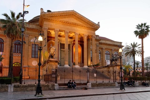 Opera House Teatro Massimo at dusk