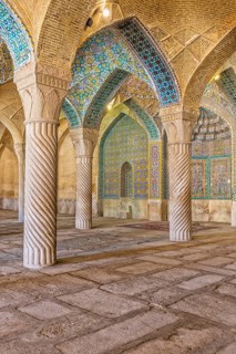 Shabestan pillars in the prayer hall