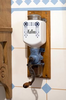 Historical coffee mill in the kitchen
