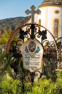 Grave of the wild boar Georg Jennerwein at the cemetery