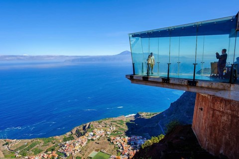 Glass Skywalk at the viewpoint Mirador de Abrante