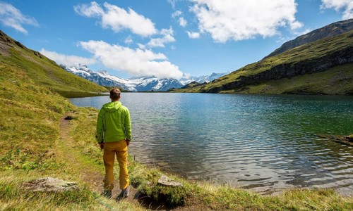 Hikers at Bachalpsee