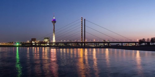Night photograph Duesseldorf