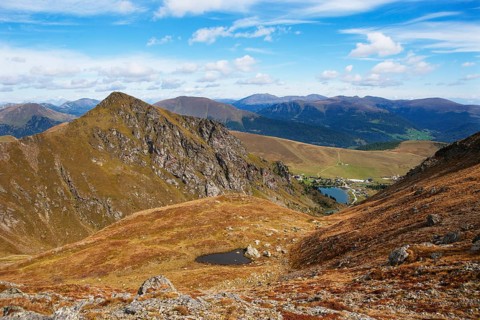 Mountain landscape with Lake Falkertsee