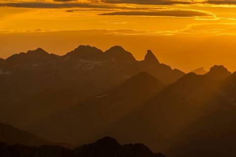 Allgaeu Alps in the golden light