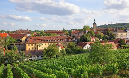 View from the garden of the Neue Residenz to Bamberg