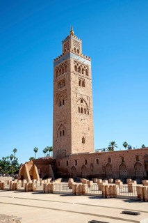 Koutoubia mosque from 12th century in old town of Marrakech
