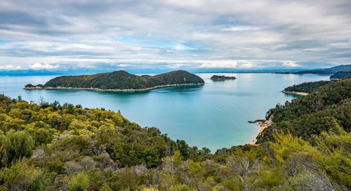 View over Bay Astrolabe Roadstead with Adele Island
