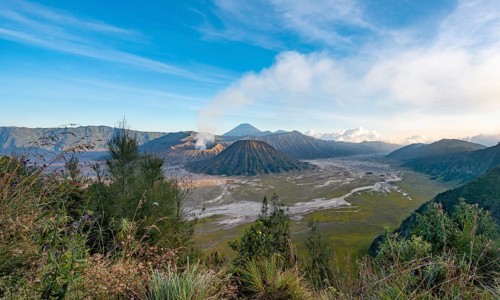 View of volcanic landscape