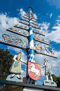 Maypole with guild sign