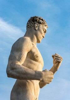 Athlete statue at Stadio dei Marmi