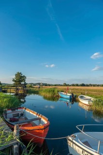 Fishing boats on the Baaber Bek connecting canal