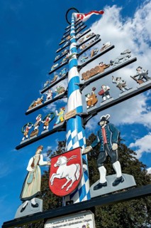 Maypole with guild sign