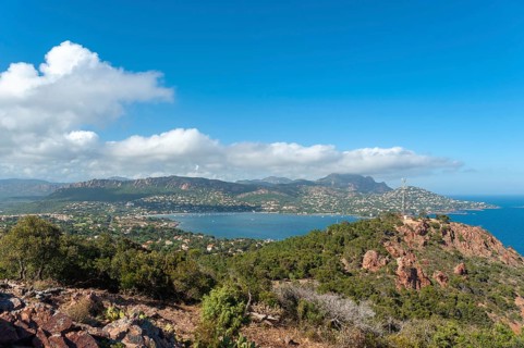 View from Cap du Dramont to the Massif de l'Esterel