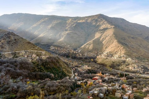 Berber town Imlil located in High Atlas mountains